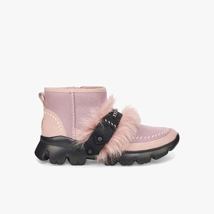 Ugg Fluff Punk Ankle Modestövlar Dam Rosa (723460LWT)